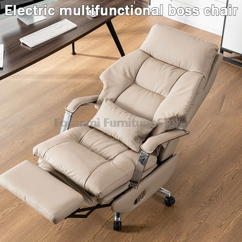 Ergonomic Office Chair With Swivel Seat Boss Executive Chair With Footrest And Lumbar Support Computer Chair For Office And Game