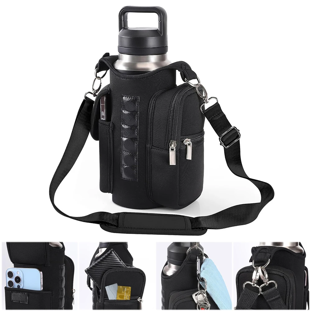 

Magnetic Water Bottle Bag Sling Bag Crossbody Water Bottle Pouch Phone Holder for Men Women Fitness Travel Sports