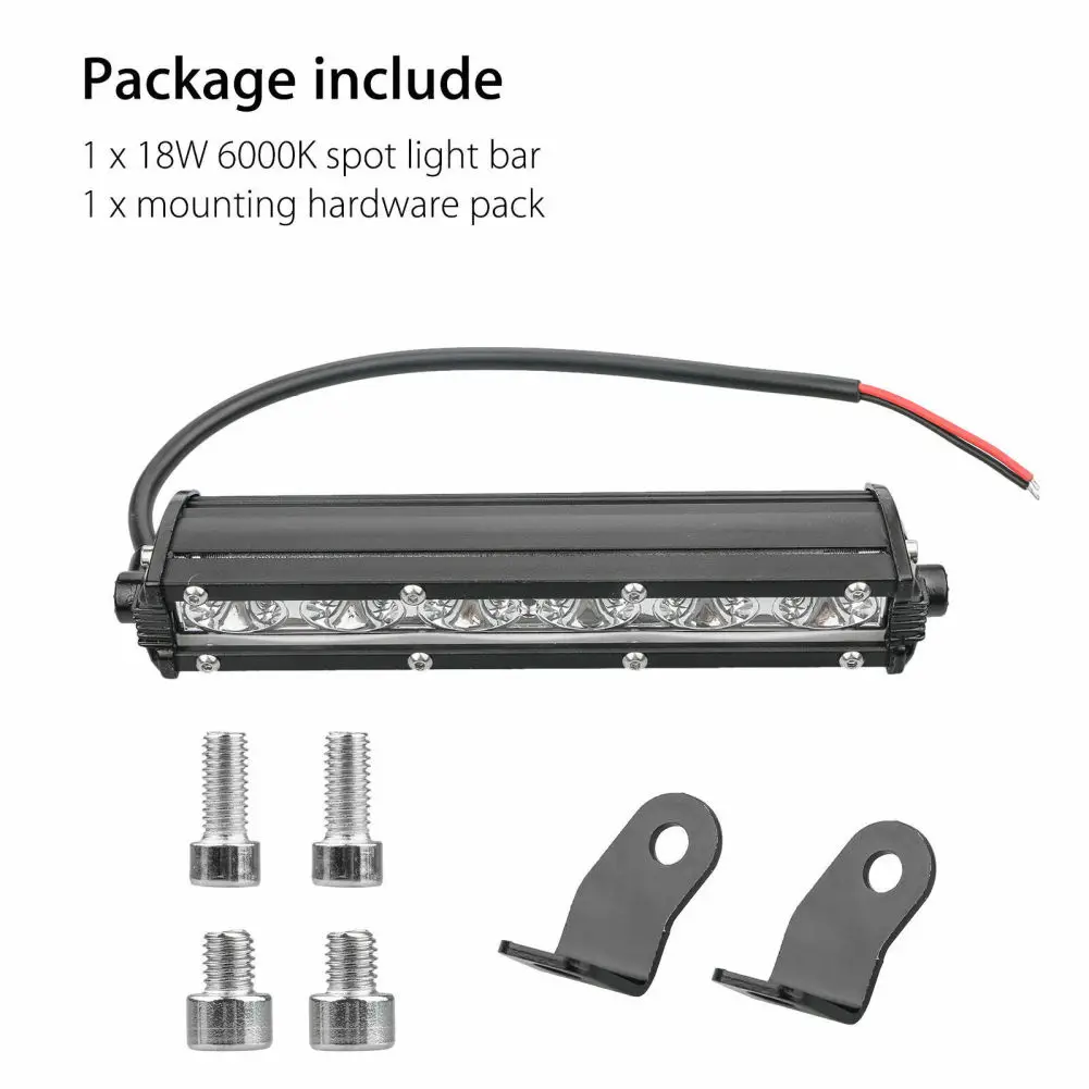 

7" 18w Spotlight Led Work Light Bar Lamp 3600lm 6000k Driving Fog Light for Off Road Vehicle 4wd Car Truck Extruded Aluminum