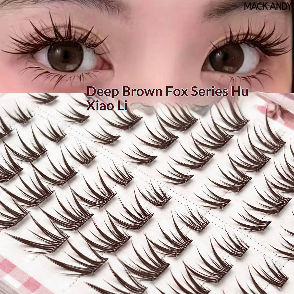 Pre-glued Glue-free Deep Brown False Eyelashes, Eye Enhancing Fluffy Winged Manga Eyelashes, Easy to Apply for Daily Use