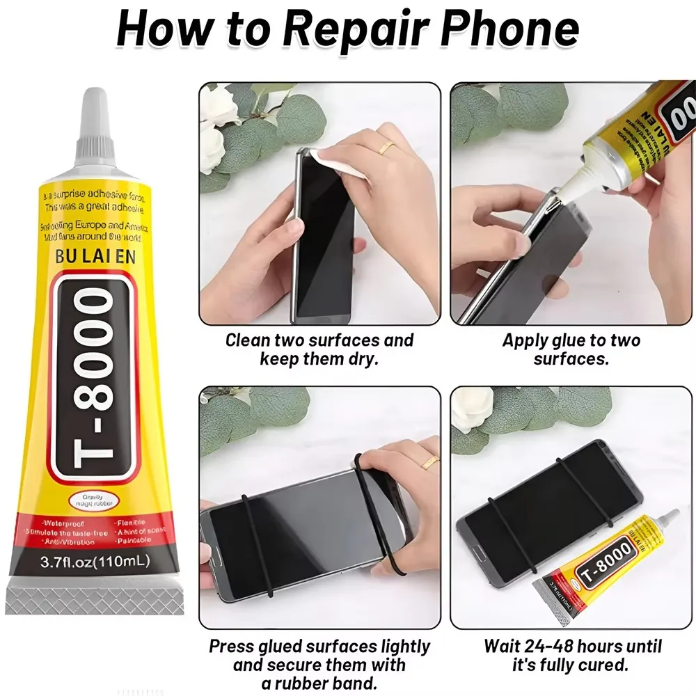 T8000 cola de precisão jóias strass sapato reparo do telefone diy t7000 adesivo cristal roupas têxteis logotipo remendos couro bond