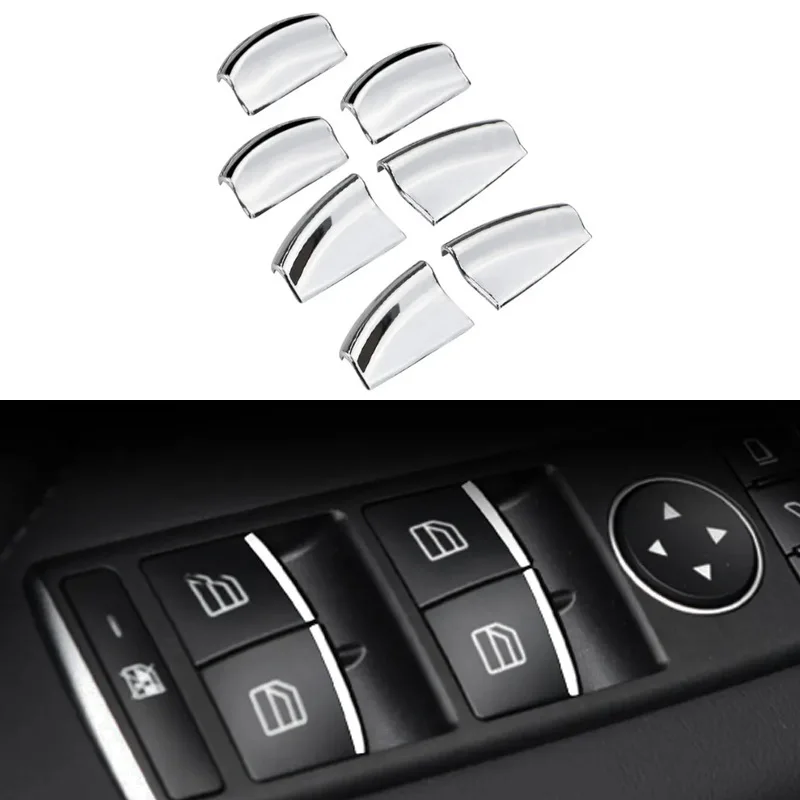 

For 12-21 Tesla Model S X window lift switch button glitter decorative stickers