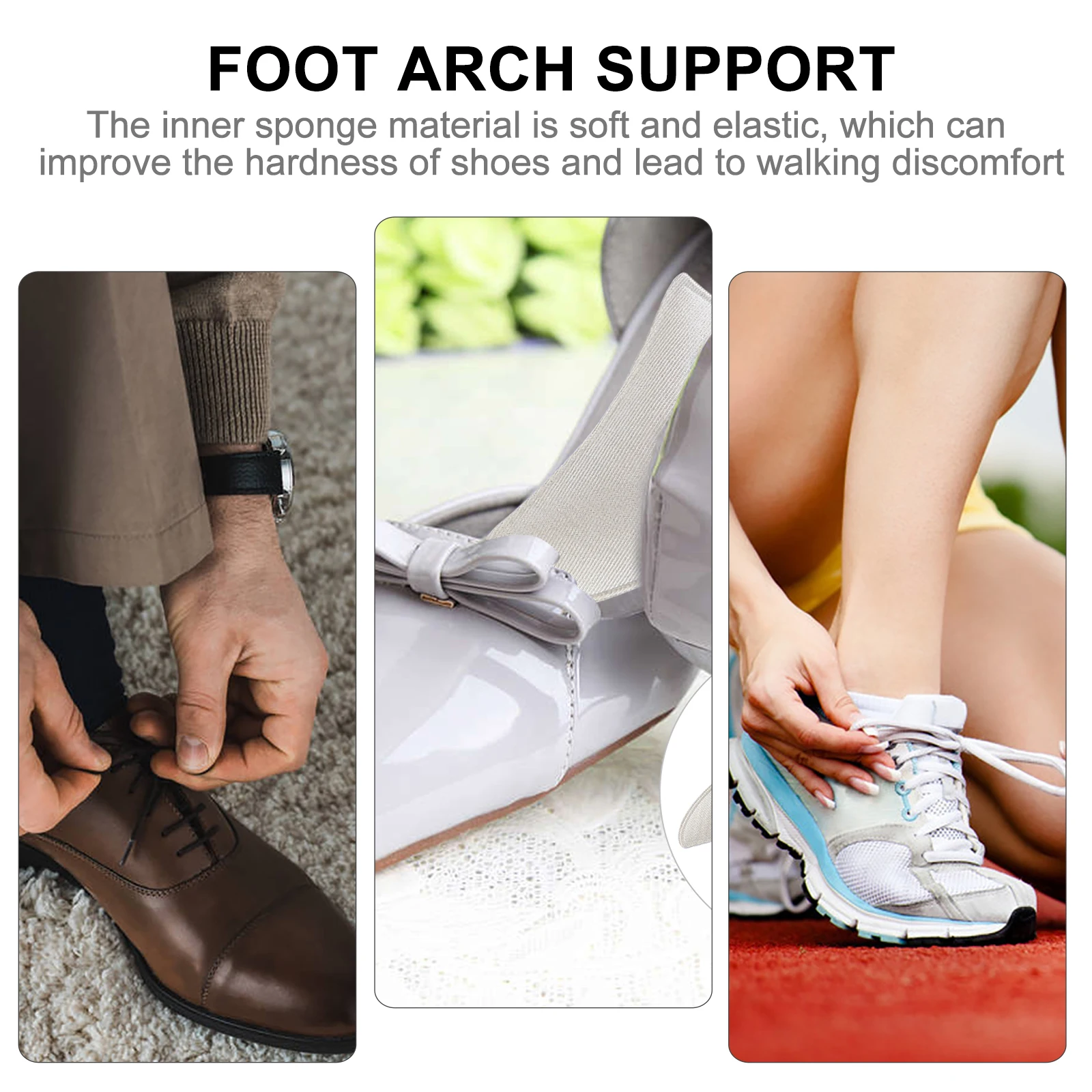 

2pcs Anti-Wear Absorbing Shoe Insoles Forefoot High Heel Pads Invisible Thicken Half Insoles For Men Women Anti Skid Breathable