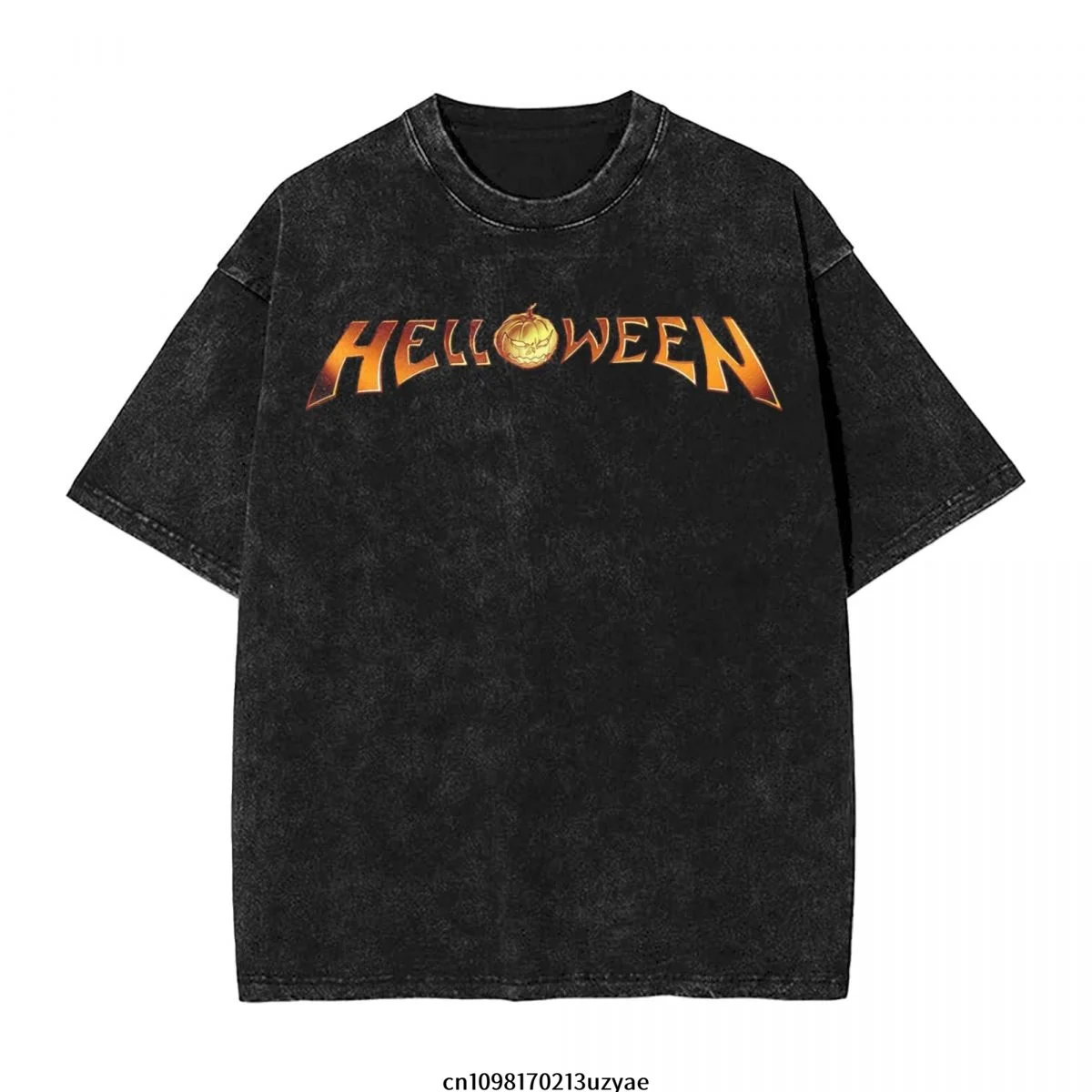 

Мужская винтажная хлопковая футболка с коротким рукавом Helloween Heavy Metal, летняя футболка в стиле хип-хоп