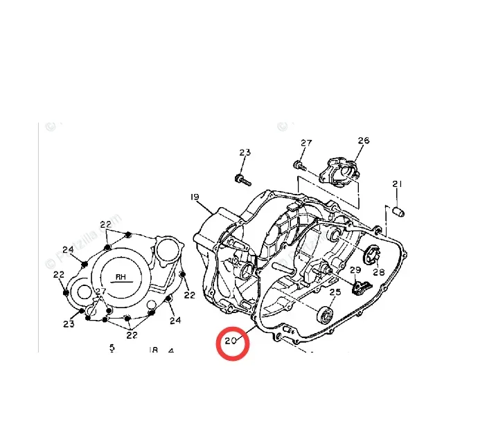 حشية غطاء القابض لـ Ya-maha XT600 1984-1995 TT600 1983-1986 XT550 1982-1983 SRX600 1986