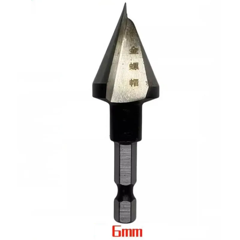 6-19mm Copper Tube Burr Remover Reamer 65 HSS Hex Shank with 45° Blade for Inner Pipe Deburring
