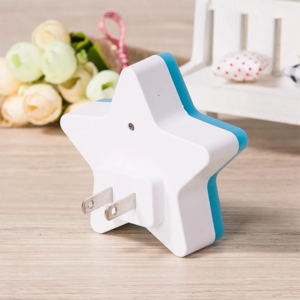 Led Star Night Light Eu/us Plug Smart Light Sensor Wall Night Lamp For Baby Room Kids Bedroom Home Deco Energy Saving 110-220v