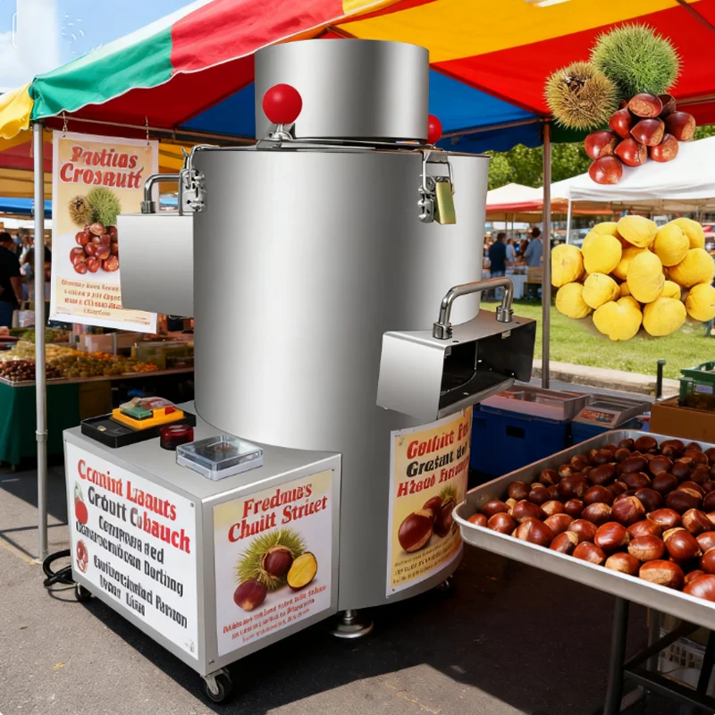 آلة تقشير الكستناء عالية الأداء آلة تقشير الكستناء الصغيرة الجديدة آلة معالجة الكستناء الكهربائية