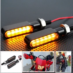 Motorcycle Mini LED Turn Signal Light Indicators Flashing Light Blinker for honda yamaha kawasaki Cafe Racer Bobber for Harley