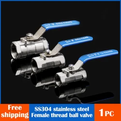 Plumbing connection Ball Valve switch Female Threaded Stainless Steel faucet SS304 BSPT 1/4