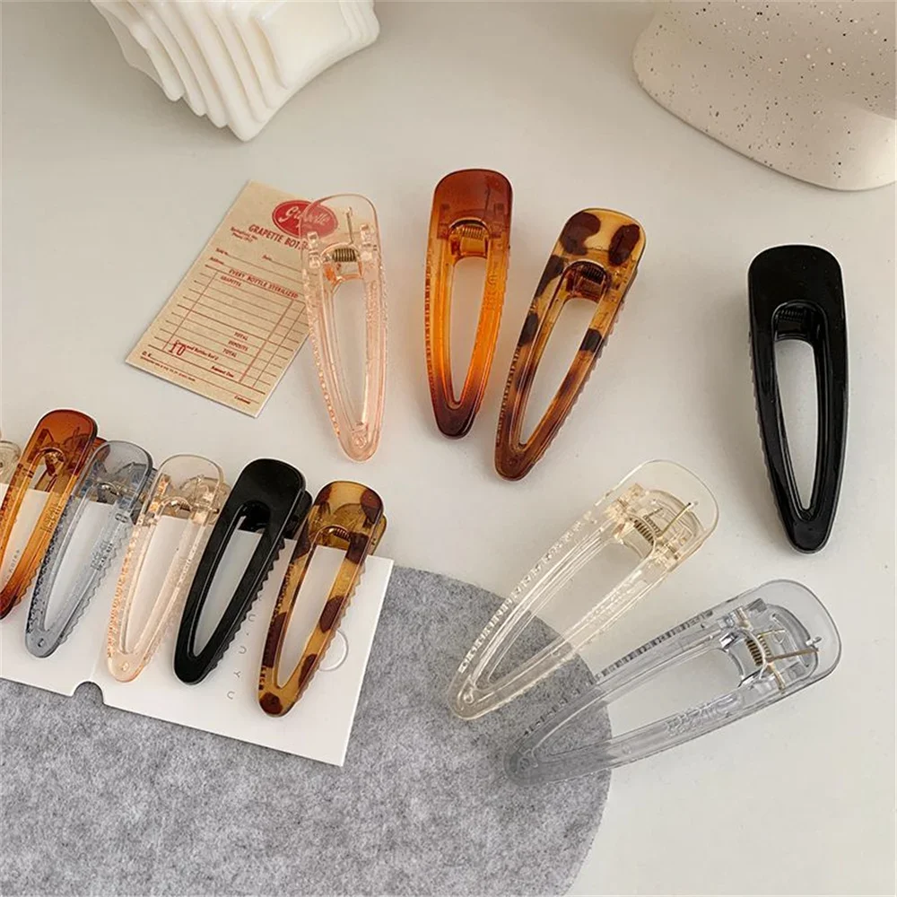 2/3/6Pcs/Set Fashion Acrylic Hair Clips For Women Girls Leopard Lady Barrettes Retro Hairpins Hair Accessories Hair Styling Tool