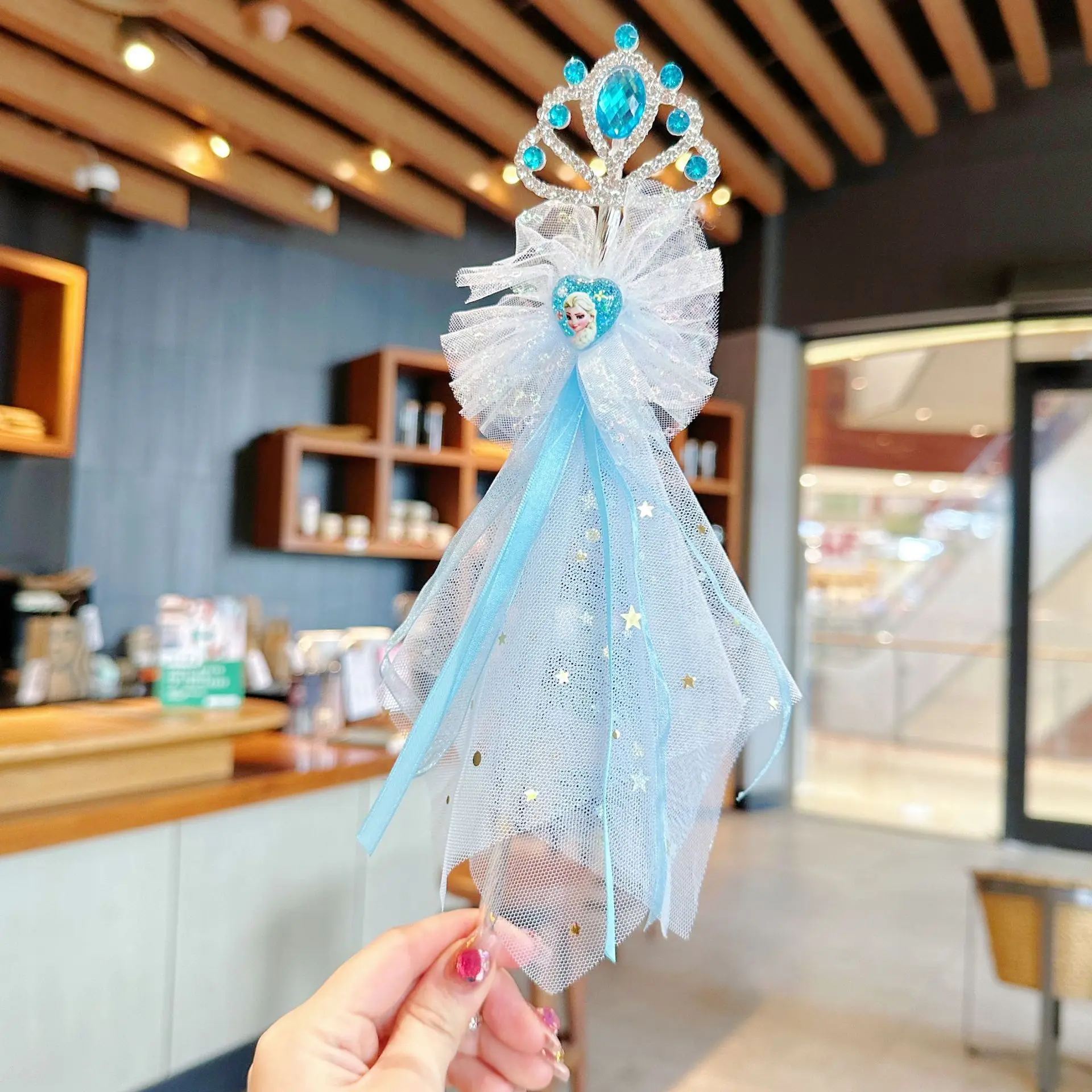 Miniso سبيكة الماس الجنية المصاصة المجمدة نفس الراقية رائعة لطيف الأطفال إكسسوارات الشعر اليدوية الحب عصا سحرية