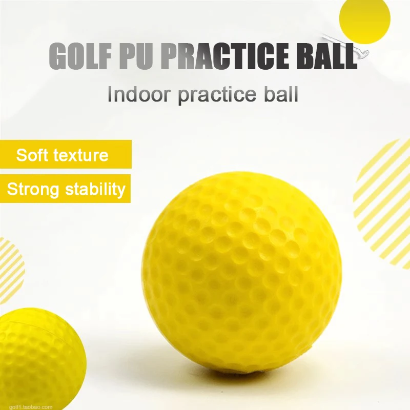 42Mm Golf Practice Ball Mixed Color Pu Foam Solid Sponge Soft Ball Indoor Toy Ball