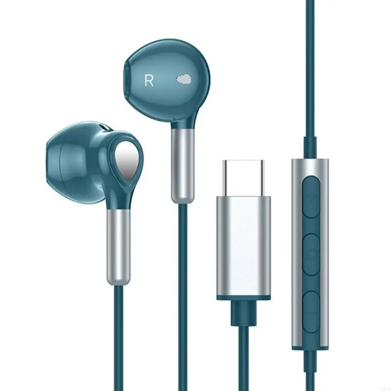 A9LF Type C Earphone USB C سماعات الأذن للموسيقى الرياضية HIFI سماعة HIFI مع الميكروفون