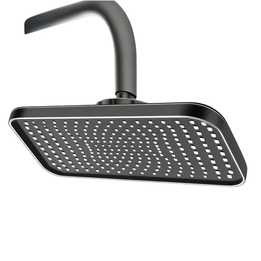 Rain Shower Head 13 Inch Square Format with Thickened ABS Body and Precision-Engineered Water Outlet Arrangement