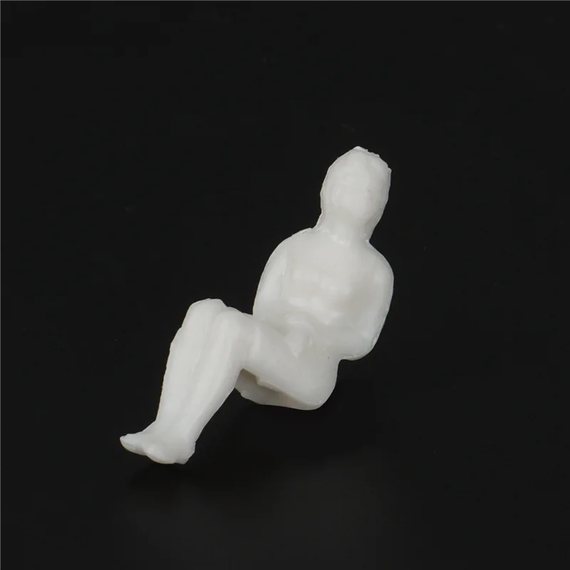 BEDW-1:50 Figuras Brancas Modelo Arquitetônico Escala Humana Modelo HO Póples de Plástico, 50 Peças