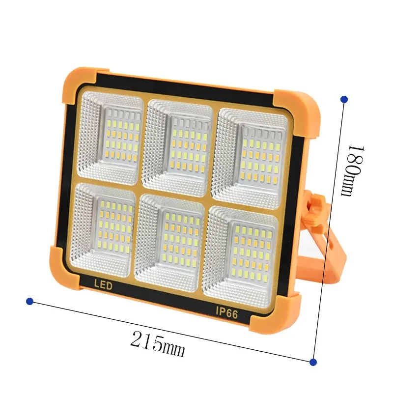 

rts 200W 400W 600W Portable solar LED floodlight emergency lighting Camping night market floor stall portable outdoor floodlight