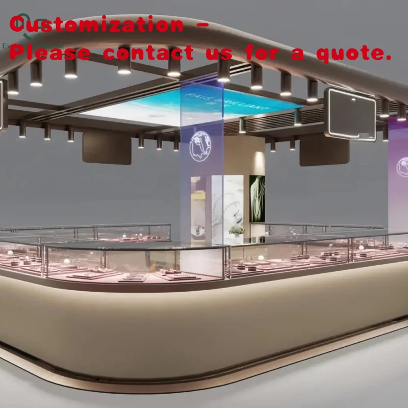 

custom.Luxury Design Jewelry Display Showcase Jewellery Counter Shopping Mall Kiosk Design