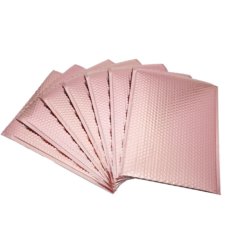 Bubble Mailer Laser Rose Red Envelopes Padded Mailing Poly Mailer for Gift Packaging Self Seal Shipping Bag Padding