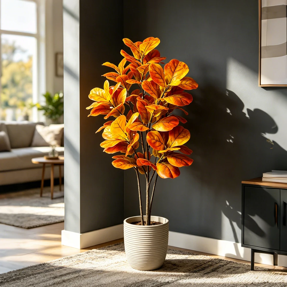 85~125cmの大型人工バニヤンツリー、偽物のフィカスの枝 - Fiddle Leaf Fig のレビューと価格