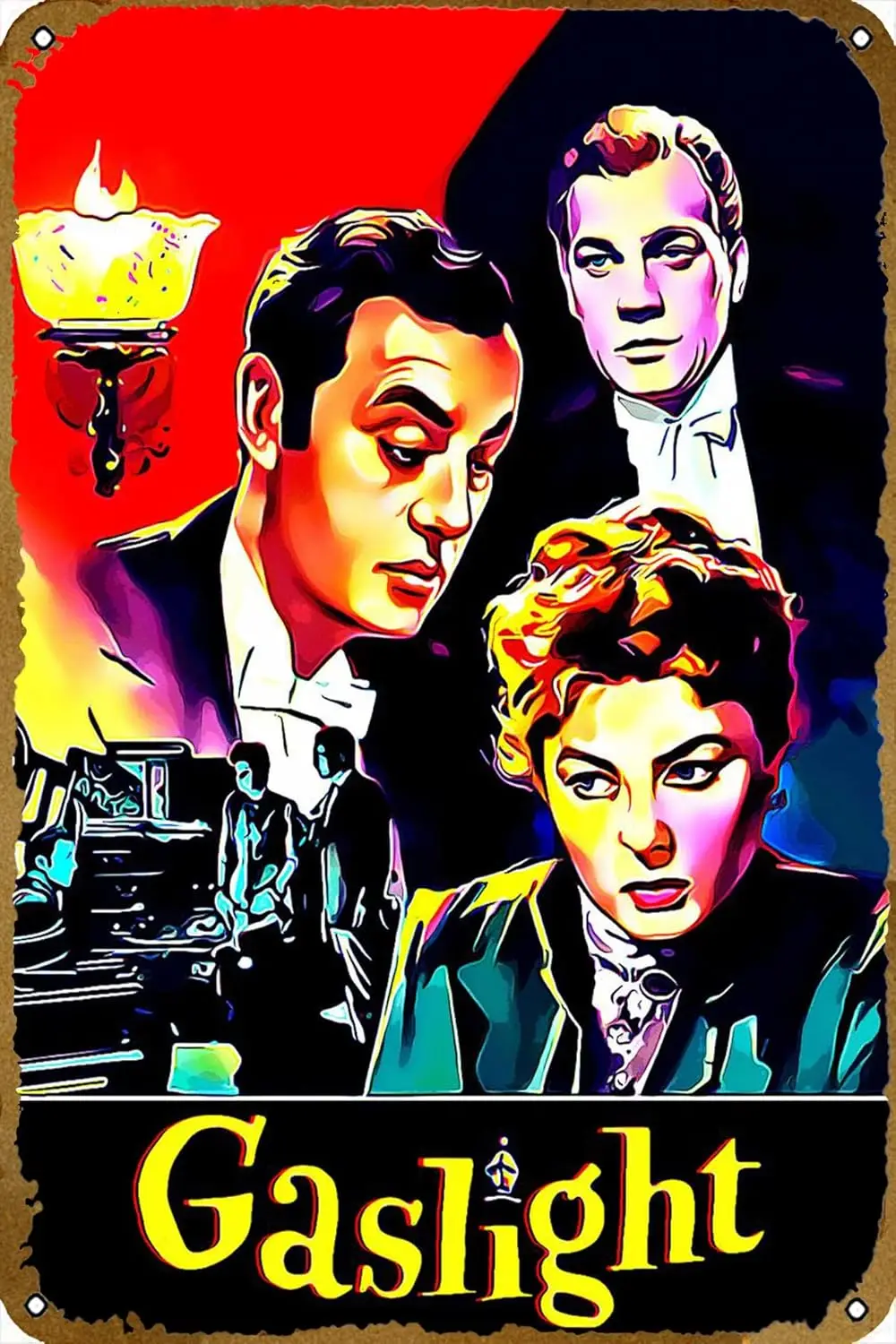 Gaslight 1 Movie Poster Vintage Metal Tin Sign 12 x 8 Inches Poster Movie Poster sign