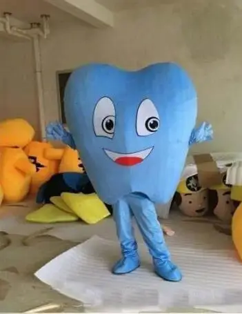 Blue Tooth Mascot Cosplay Costume para adultos, vestido extravagante, personagem, carnaval, celebração do Natal, mascote, novo