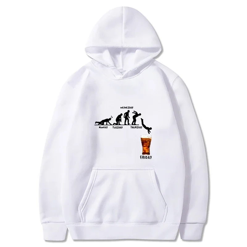 Monday To Friday Beer Hoodies Men Fashion Long Sleeve Sweatshirts Women Casual Harajuku Streetwear Hoody Pullovers Sudaderas