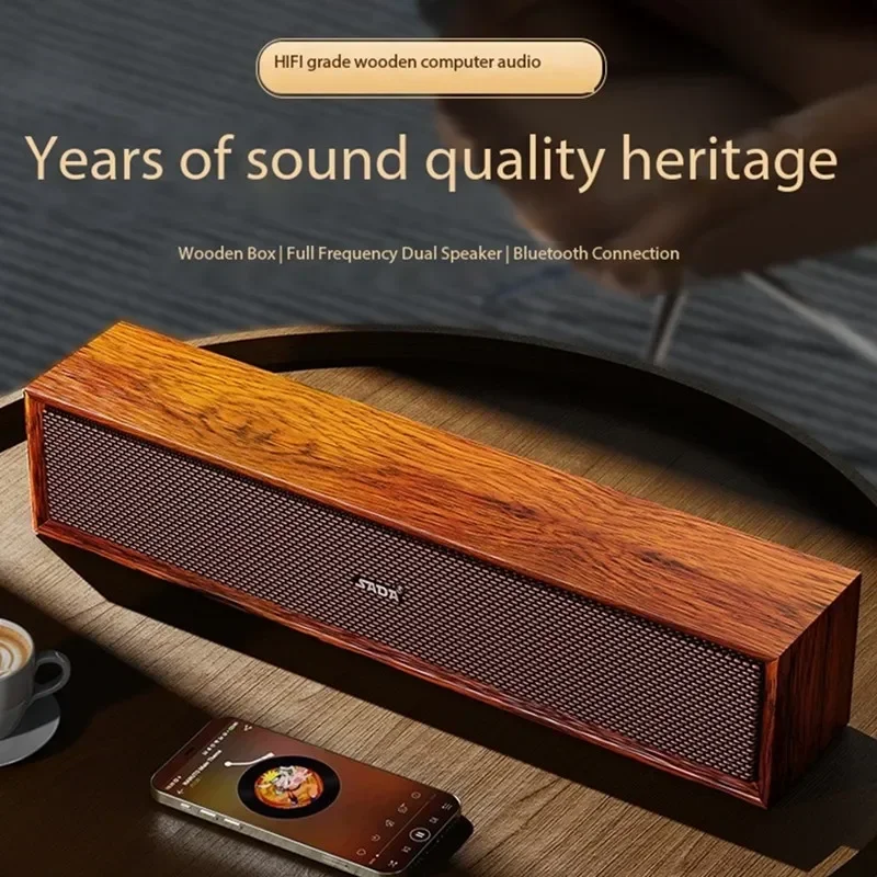 

Высококачественный деревянный компьютерный динамик, настольный домашний ноутбук, Bluetooth, беспроводной настольный проводной маленький сабвуфер для ПК/ТВ, саундбар