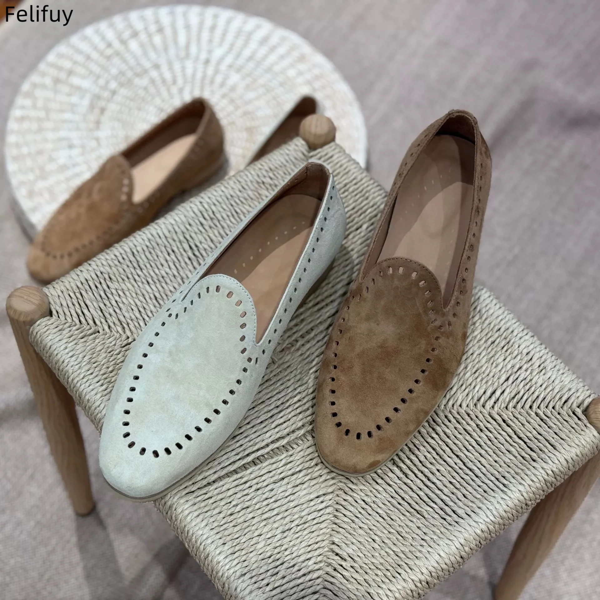 

New Spring Summer Men’s Genuine Leather Loafers Handmade Slip-On Shoes Breathable Casual British Style Dress Boat Footwear