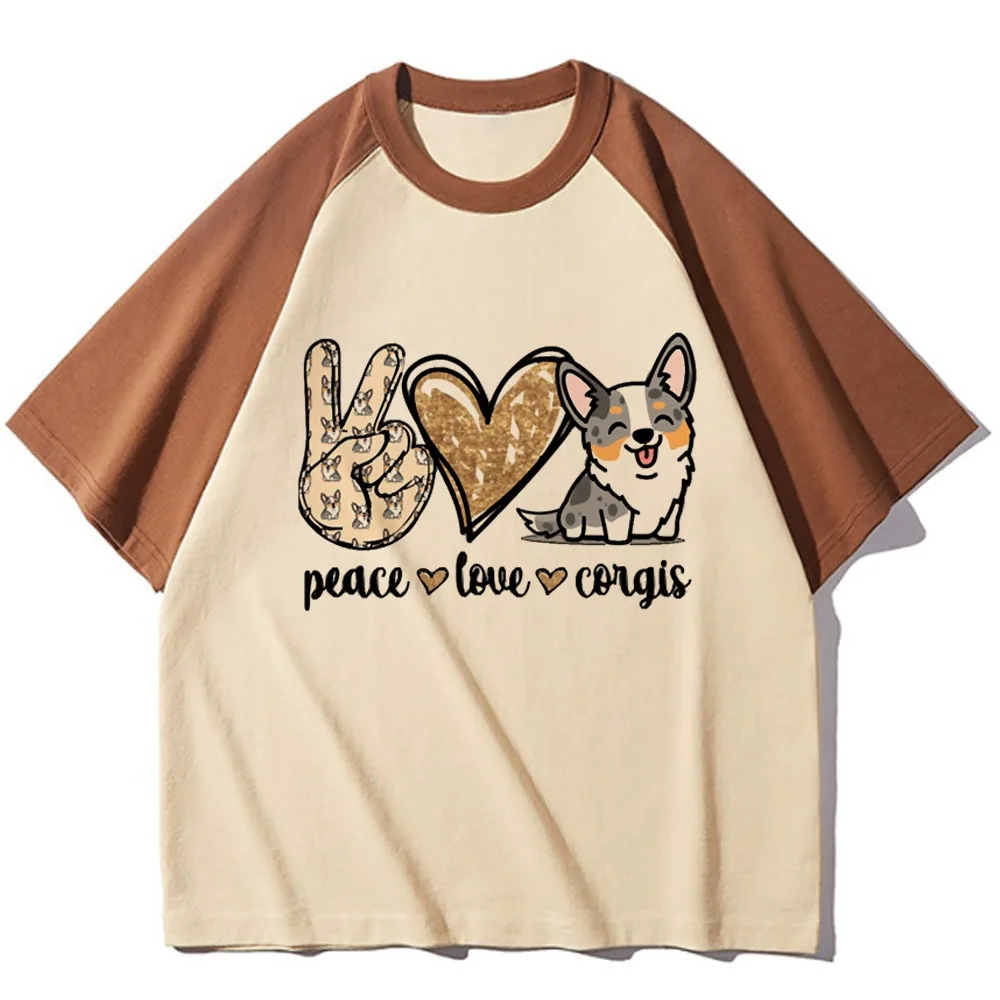 Corgi Tee women streetwear t shirt female manga clothing