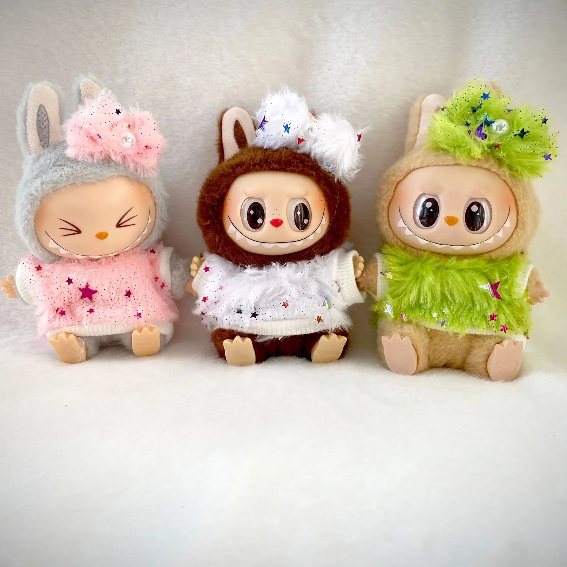 

for 17cm labubu Mini Plush Doll'S Clothes Outfit Accessories For Korea Kpop Exo Labubu Idol butterfly princess dress Clothing