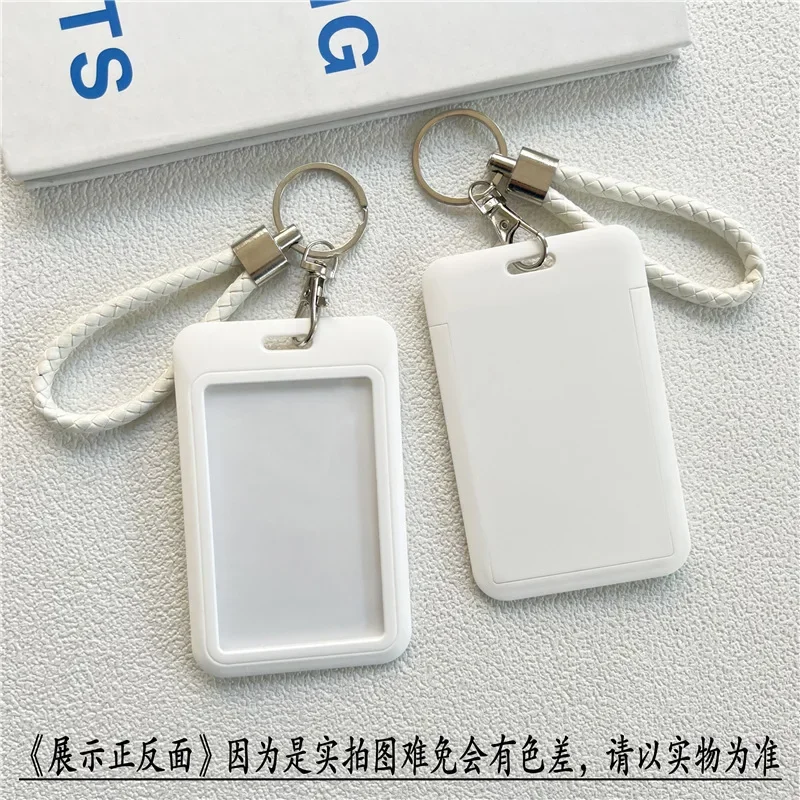 Women Men Badge Child Bus Card Cover Case Card Holder Bags Business Credit Card Holders Bank ID Holders with Keyring 1pcs