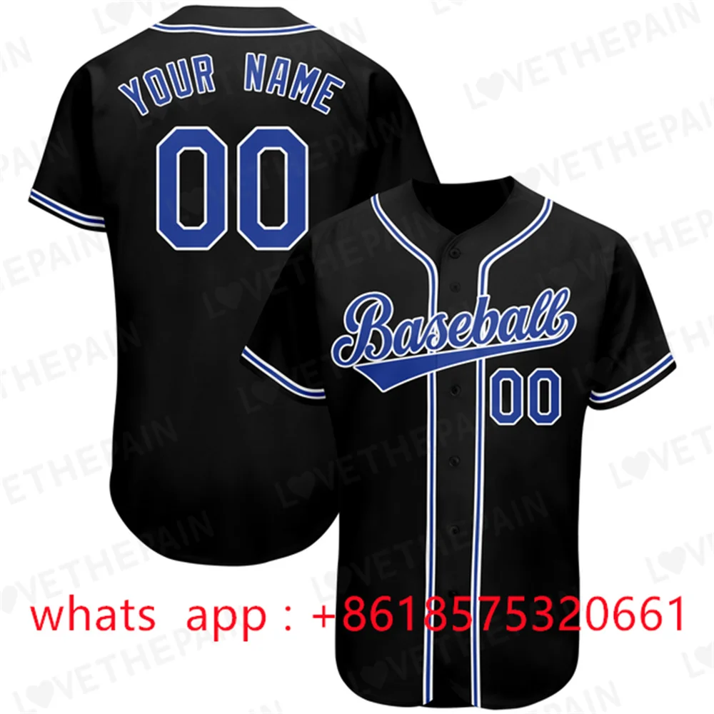 Custom Sports Fan Baseball Jersey Make Your Own Shirt Print Design Team Name/Number Softball Sport Shirt Training Uniform Men\'s