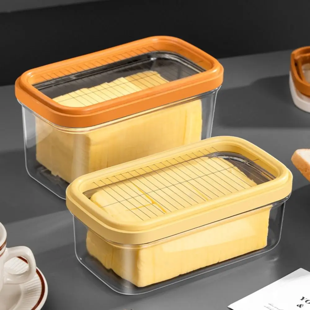 

Kitchen Gadgets Hand Press Butter Keeper Anti-Scratch with Sealing Lid Butter Slice Container Plastic Cheese Storage Box Fridge