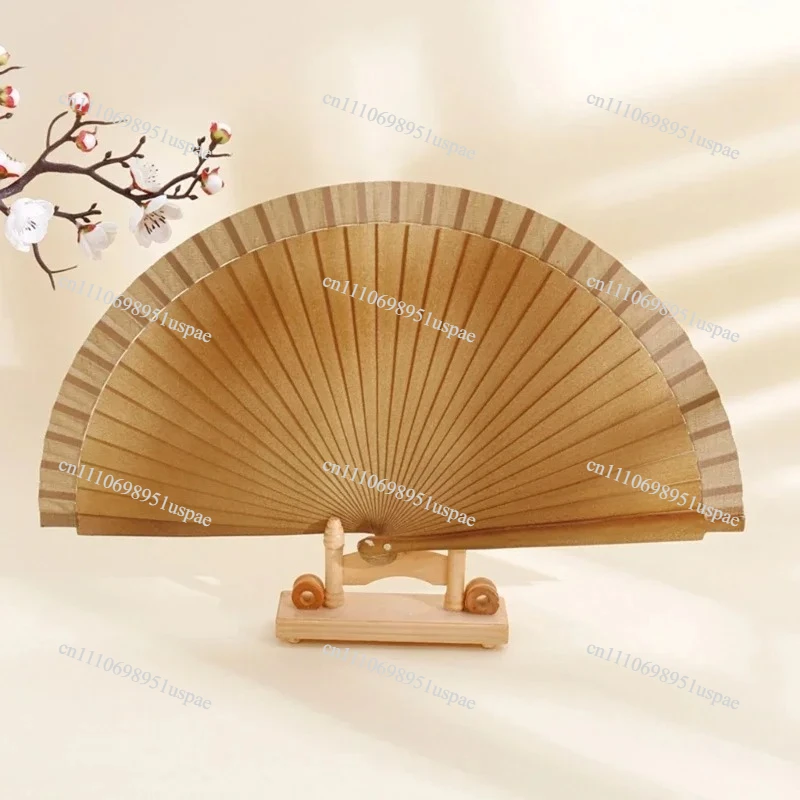 Elegant Fan Fashionable Classical Vintage  Hand Fan Spanish Solid Color Folding Fan for Weddings and Dance Parties