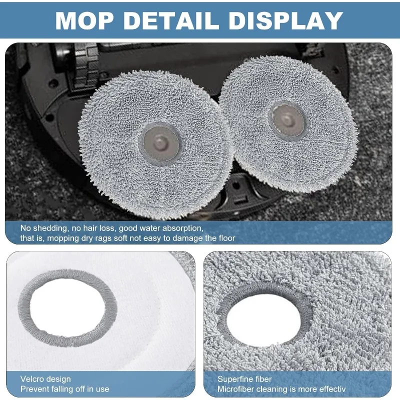 Replacement Accessory Kit For Dreame X40 Ultra/L40 Ultra, MOVA P10 Pro/P50 Pro Ultra Robotic Vacuum Cleaners