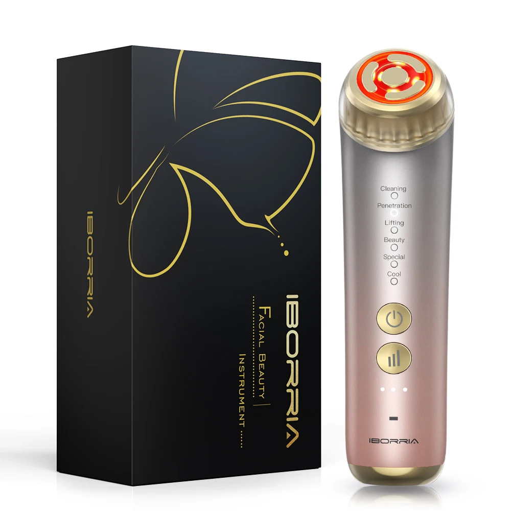 

6 in 1 Skin Tightening Led Ems Rf Face Lift Skin Care Device Portable Handheld Electric Beauty Instrument