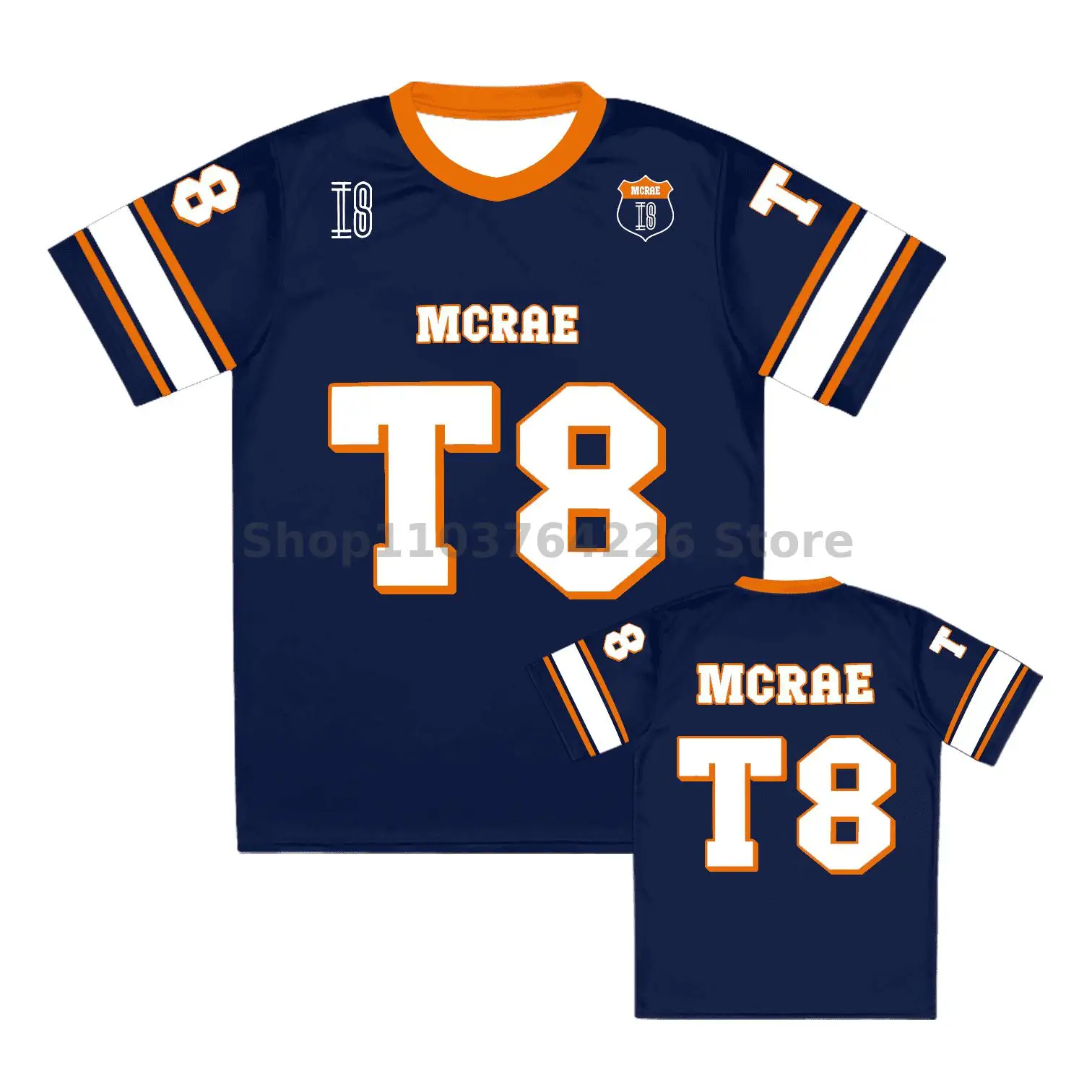 Tate Mcrae Printed Shirt Spring/summer Men's And Women's Sportswear T8 Mcrae Football Shirt Round Neck T-shirt Short Sleeve Top image 4