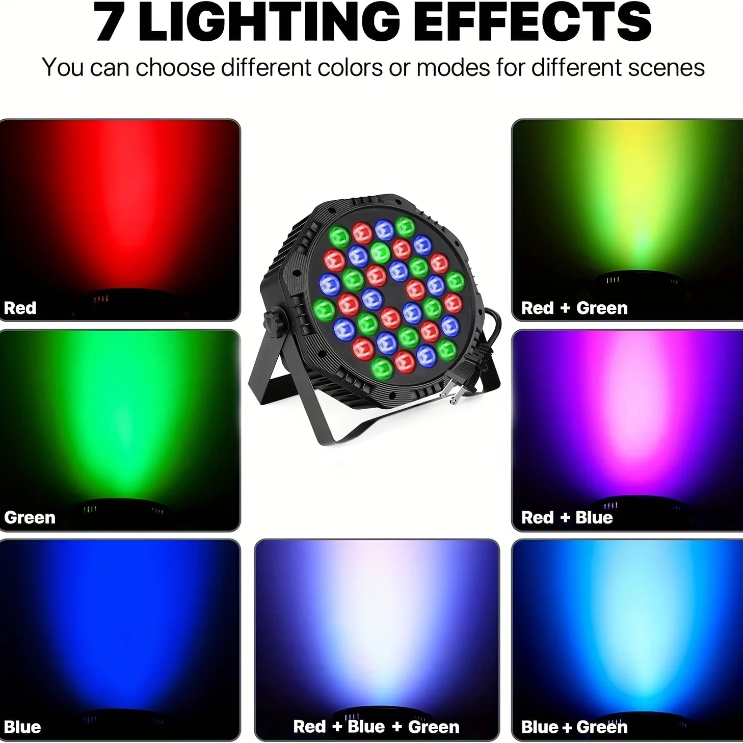 36 LED RGB Remote Control Par Light Stage Flat Par Lighting For DJ Disco Party Christmas Bar Club Holiday Wedding Show Lights