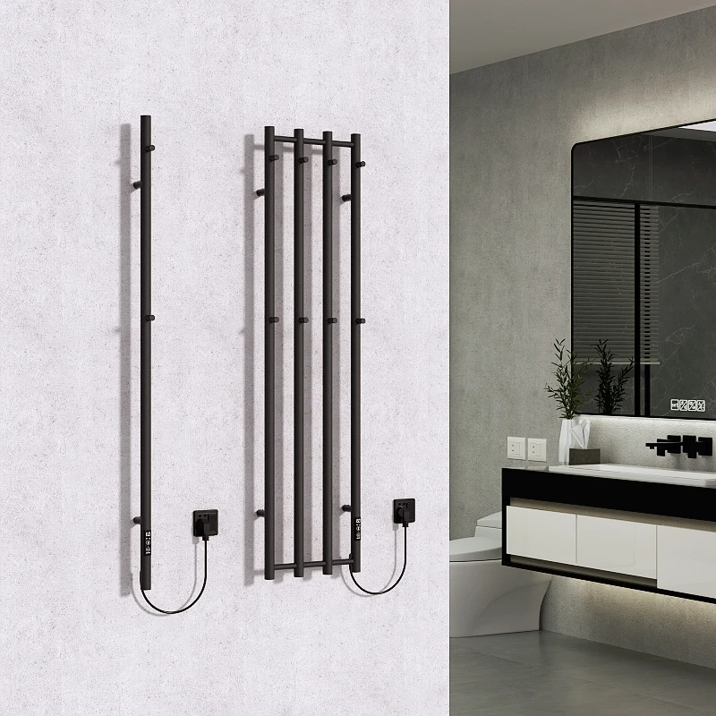 سلك كهربائي جاف ساخن قضيب تعليق المناشف رف تحكم حراري الحمام منشفة المبرد دفئا ميزة سخان #5