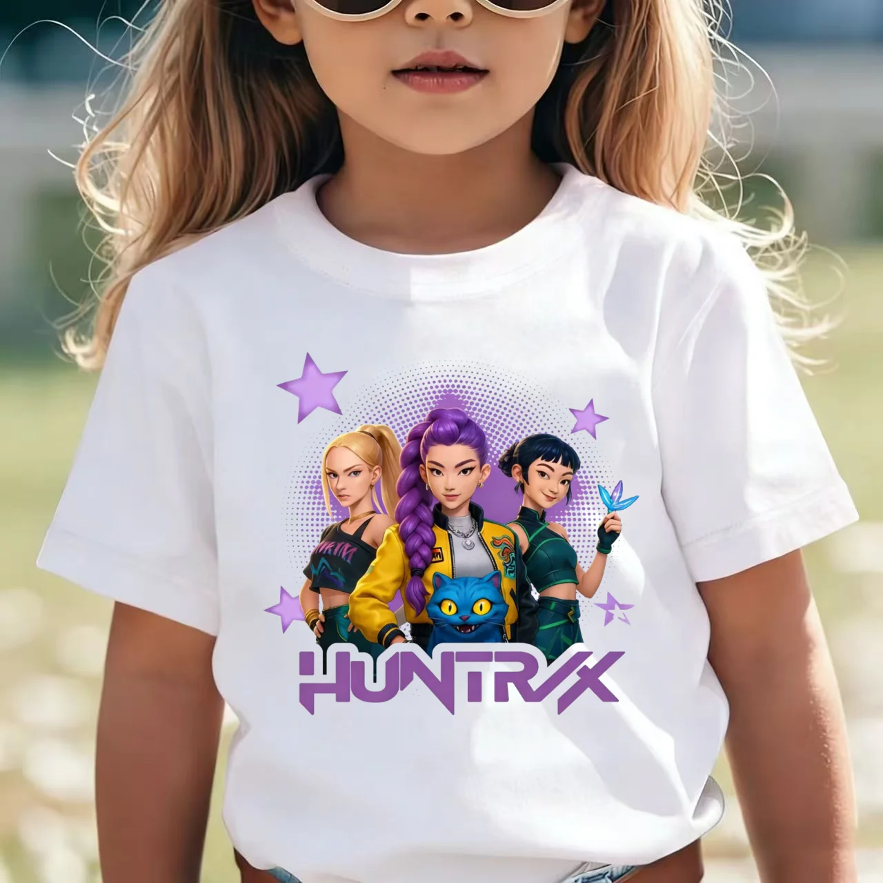 

Летняя детская одежда 2026: Футболка с принтом «Охотники на демонов» (K-pop), графический принт, футболка с коротким рукавом для девочек и мальчиков, удобная футболка