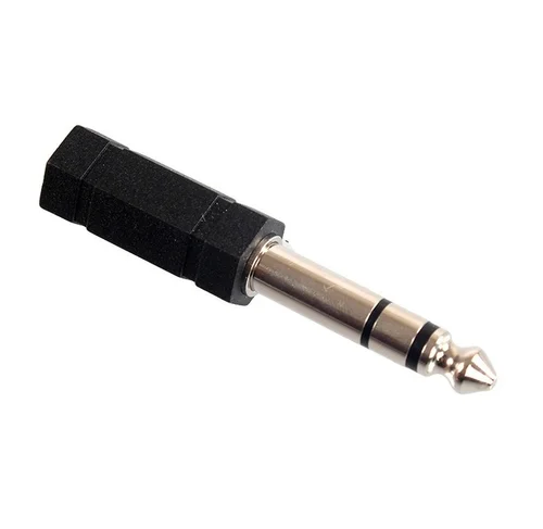 Imagen 2 del producto Adaptador de enchufe de micrófono de Audio estéreo, 6,35mm, 1/4 macho a 3,5mm, 1/8 hembra, 2 unids/lote, 5 uds.