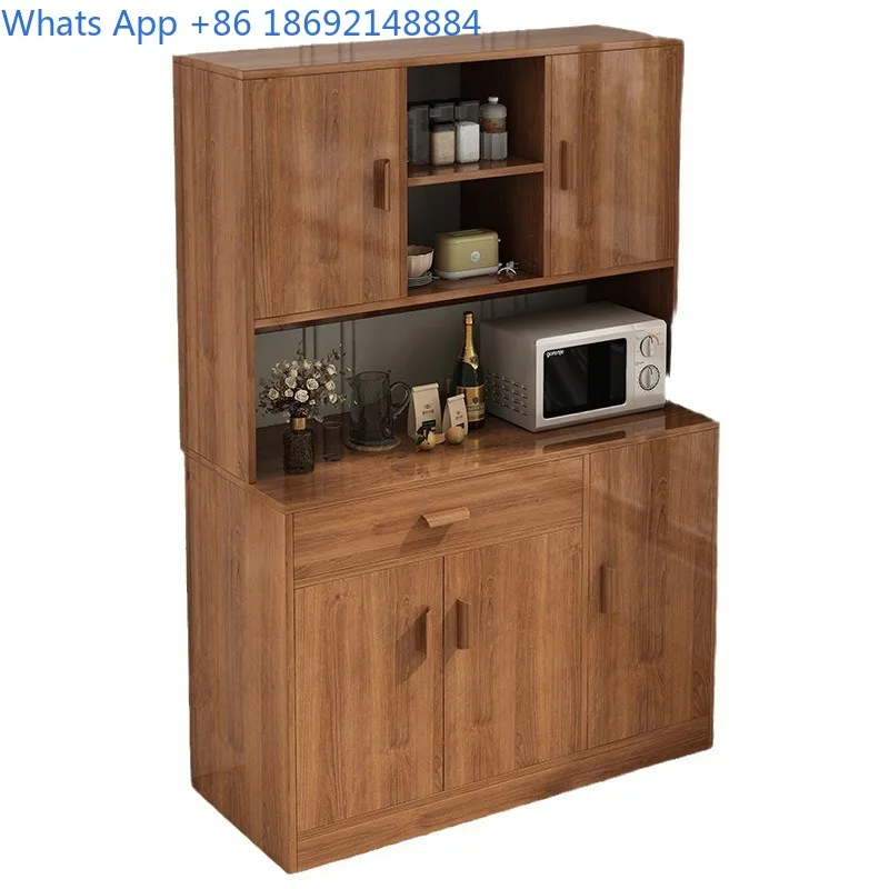 Modern Chinese Style Sideboard Wall Mounted Cabinet for Living Room Storage Display Cabinet Solid Wood Tea Cabinet
