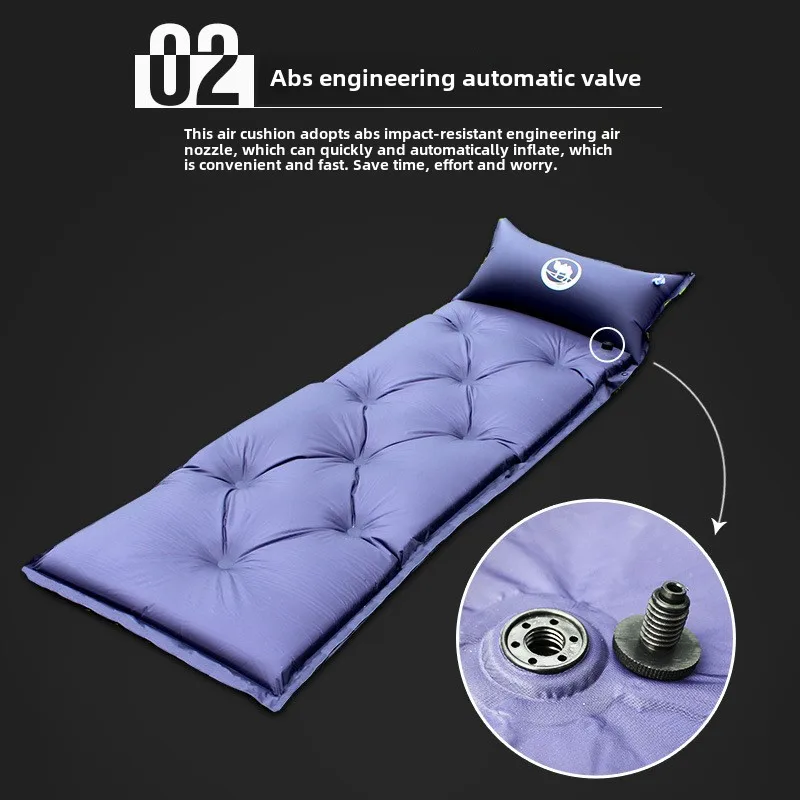 Outdoor inflatable mat foot step light and portable outdoor camping inflatable mattress lunch break sleeping mat car