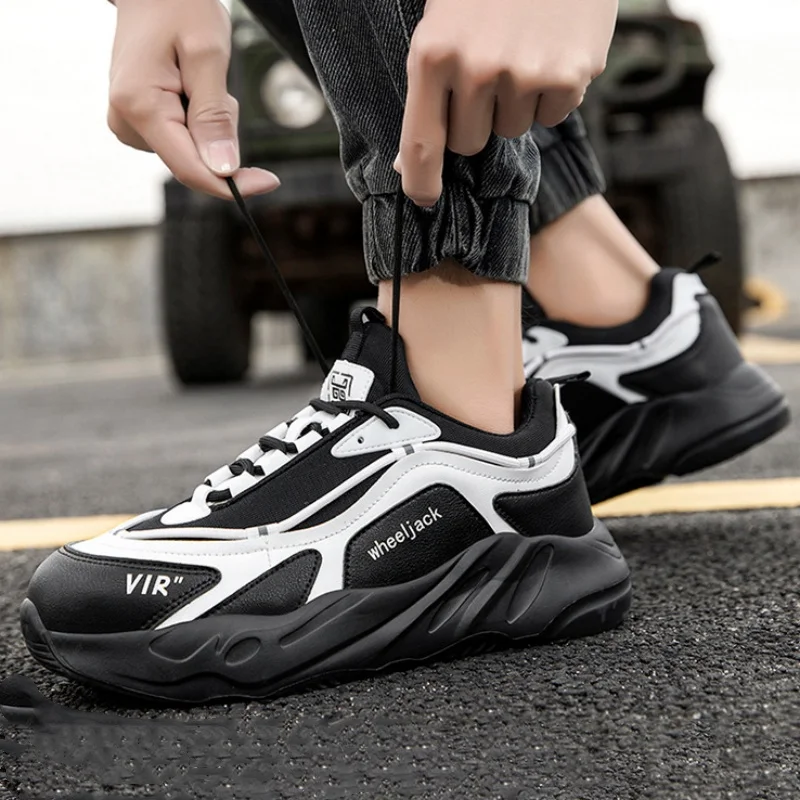 New Fashion Safety Shoes Men for Work Safety Boots Steel Toe Protective Shoes Puncture Platform Proof Construction Work Boots
