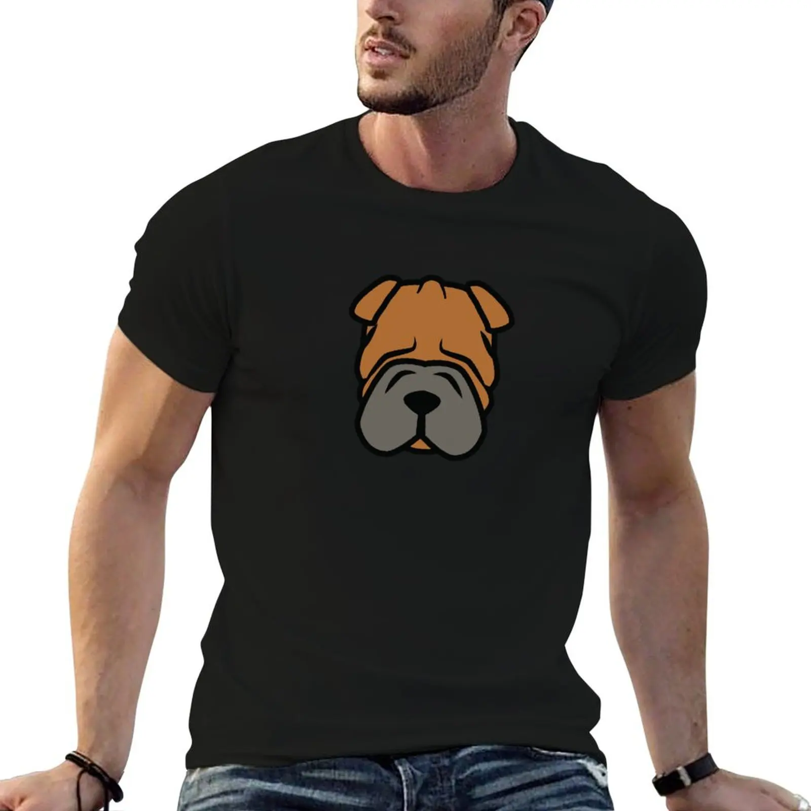 

Shar Pei face - Wrinkly mom gifts love shar-pei T-Shirt t shirts for man cotton T-Shirt