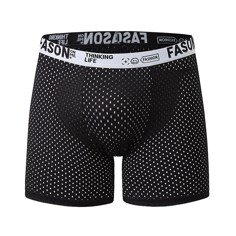 مجموعة مكونة من 5 قطع من الملابس الداخلية الرجالية ذات اللون الصلب، قابلة للتنفس، سريعة الجفاف، عصرية، رياضية، مريحة ومناسبة للمراهقين