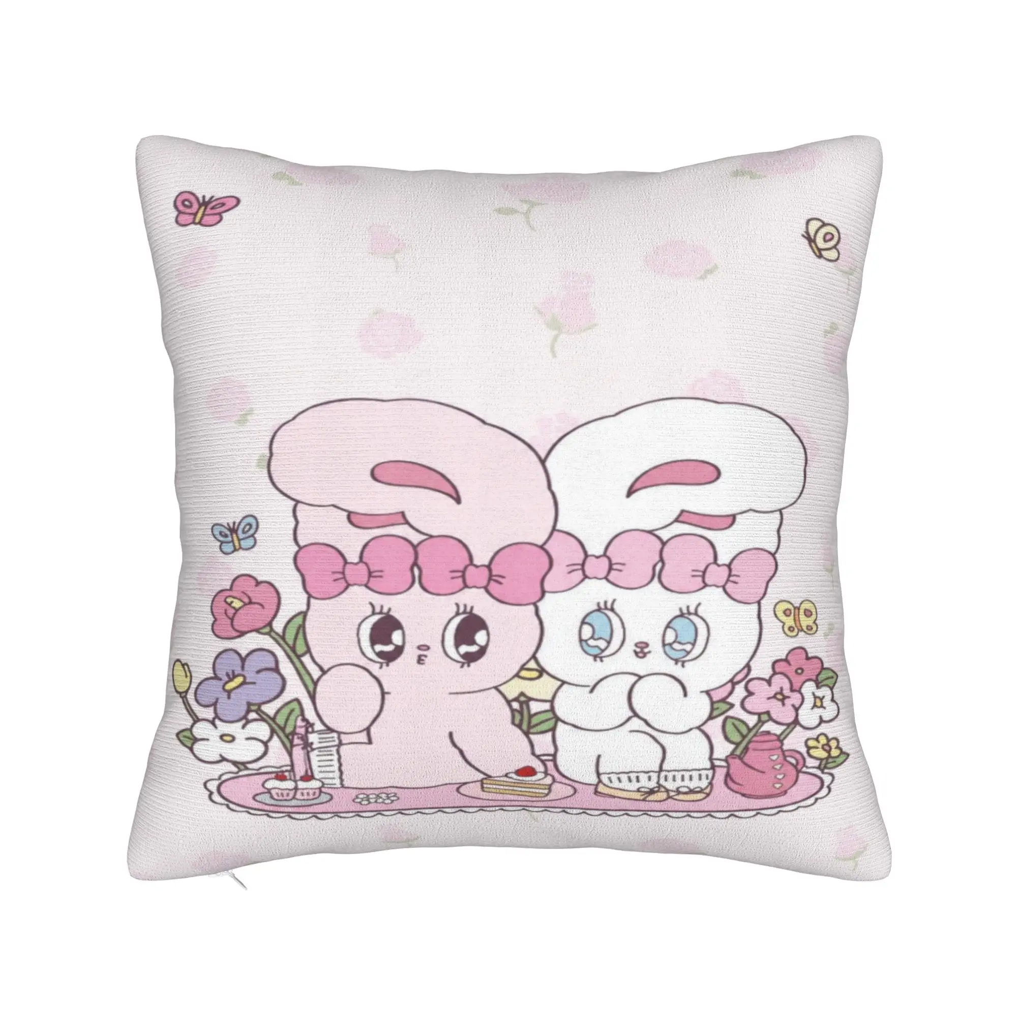 Esther Bunny cartoon rabbit Pillowcases Product Soft Cushion Cover  Pillow Covers Home Decor Zippered Multi Size