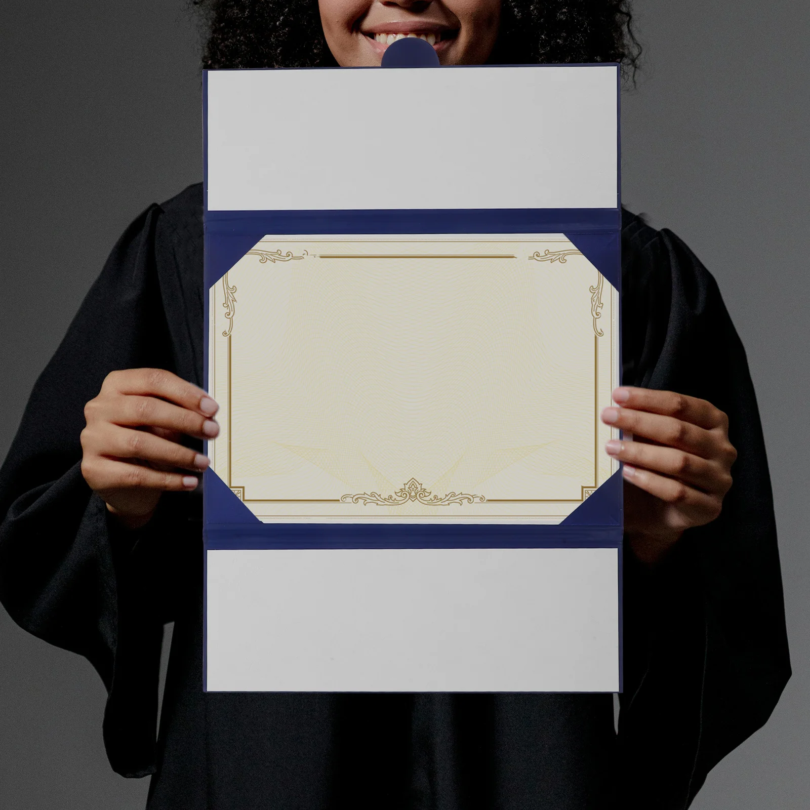

Trifold Graduation Certificate Cover Diploma Holder For Marriage Award Document Protector Pu Blank Diy Design Folder