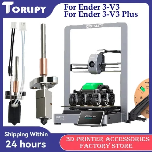 Imagen 1 del producto Para Creality Ender 3/v3 Plus, actualización Hotend, boquilla de acero duro reemplazable de alto flujo, Kit Hotend para accesorios de impresora 3D